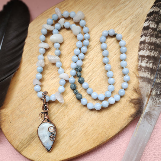 Moon stone necklace