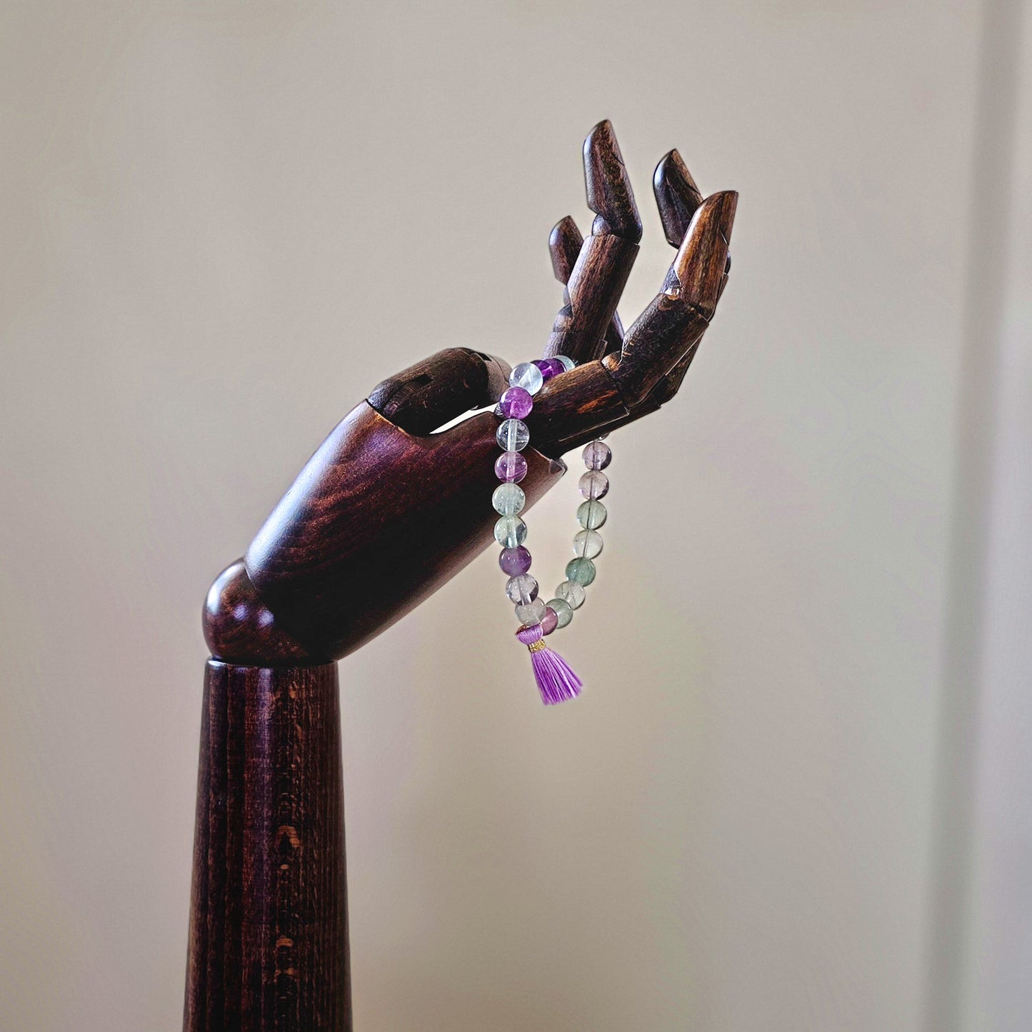 Affirmation bracelet - colourful fluorite